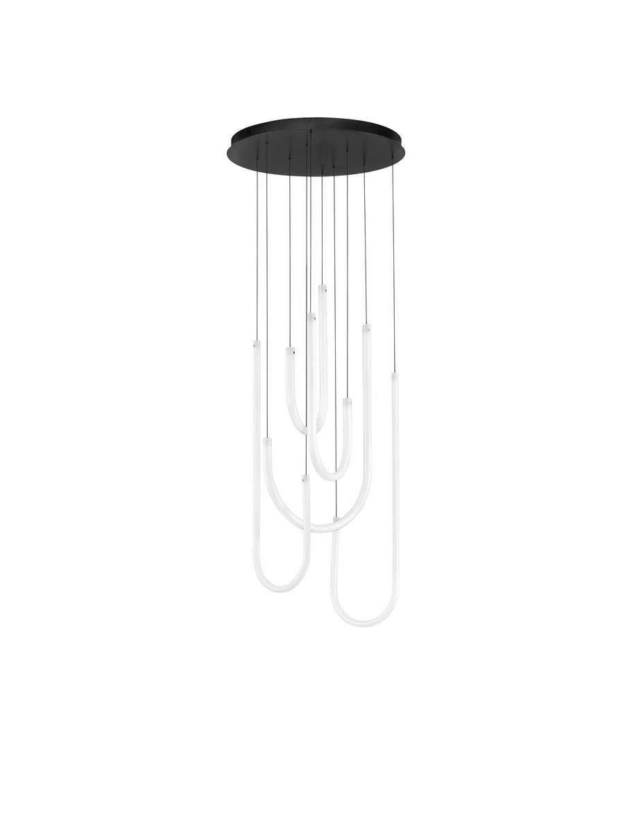 Luces Exclusivas TABERNAS Lampa Wisząca LED 55W 3850lm 3000K aluminium/metal/akryl czarny LE46150
