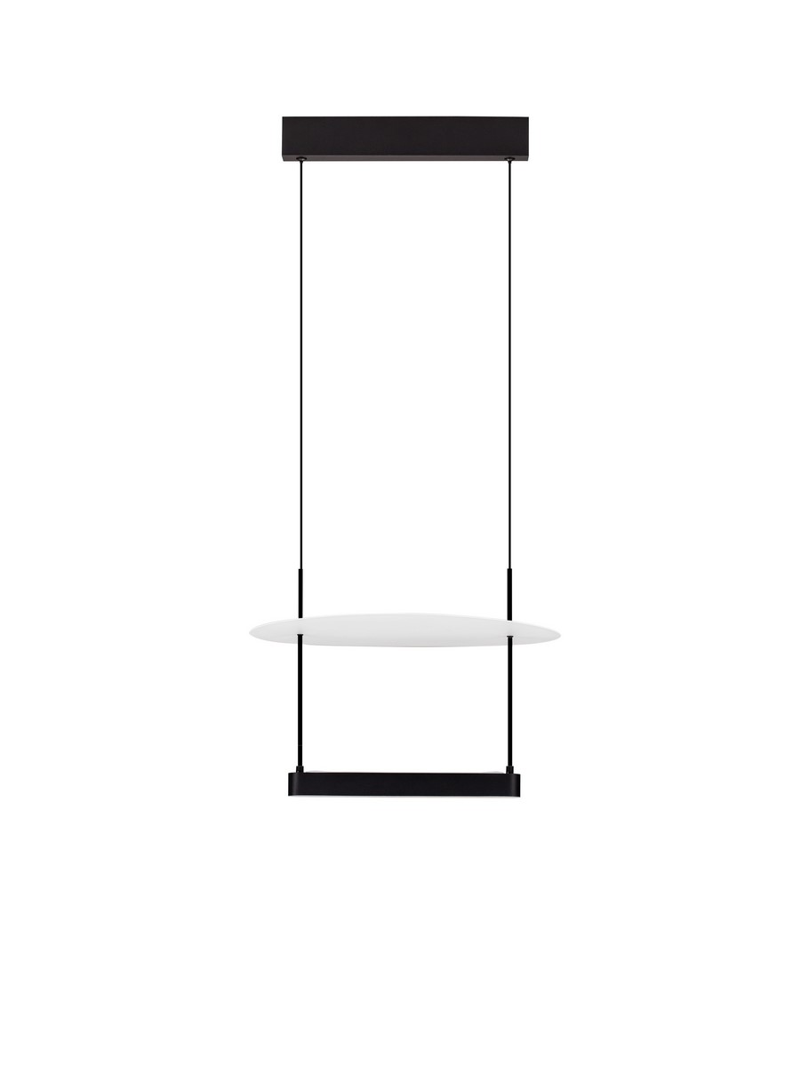Luces Exclusivas TIRAQUE Lampa Wisząca LED 29W 1650lm 2700K aluminium czarny LE44632