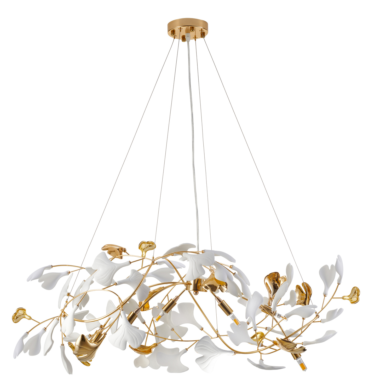 Step Into Design Lampa wisząca BOTANIKA GOLD 100 cm - złota, G9, regulowana, designerska XY080P-L1000 gold