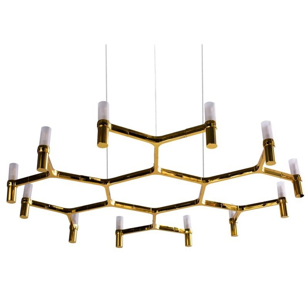 Step into Design Lampa wisząca CANDLES-12B złota 106cm