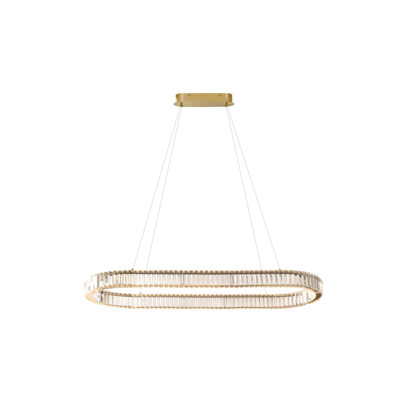 Azzardo SPARK OVAL PENDANT 120 CCT DIMM GO + REMOTE CONTROL Wisząca Zmienna Barwa Światła, Pilot Złoty Połysk AZ6711