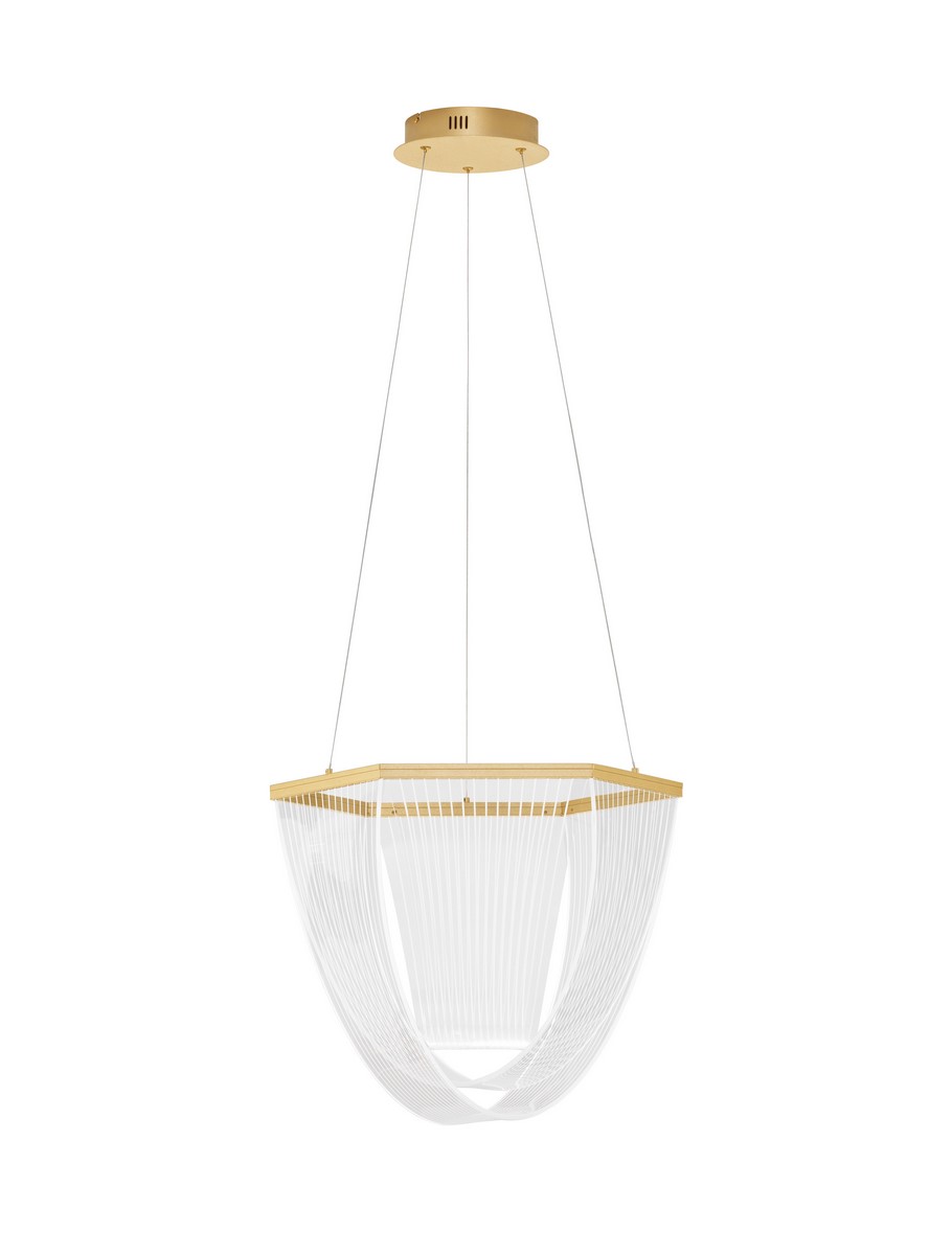 Luces Exclusivas HUARAL Lampa Wisząca ø 52cm LED 35W 2995lm 3000K aluminium/akryl złoty i odcienie złota LE44435