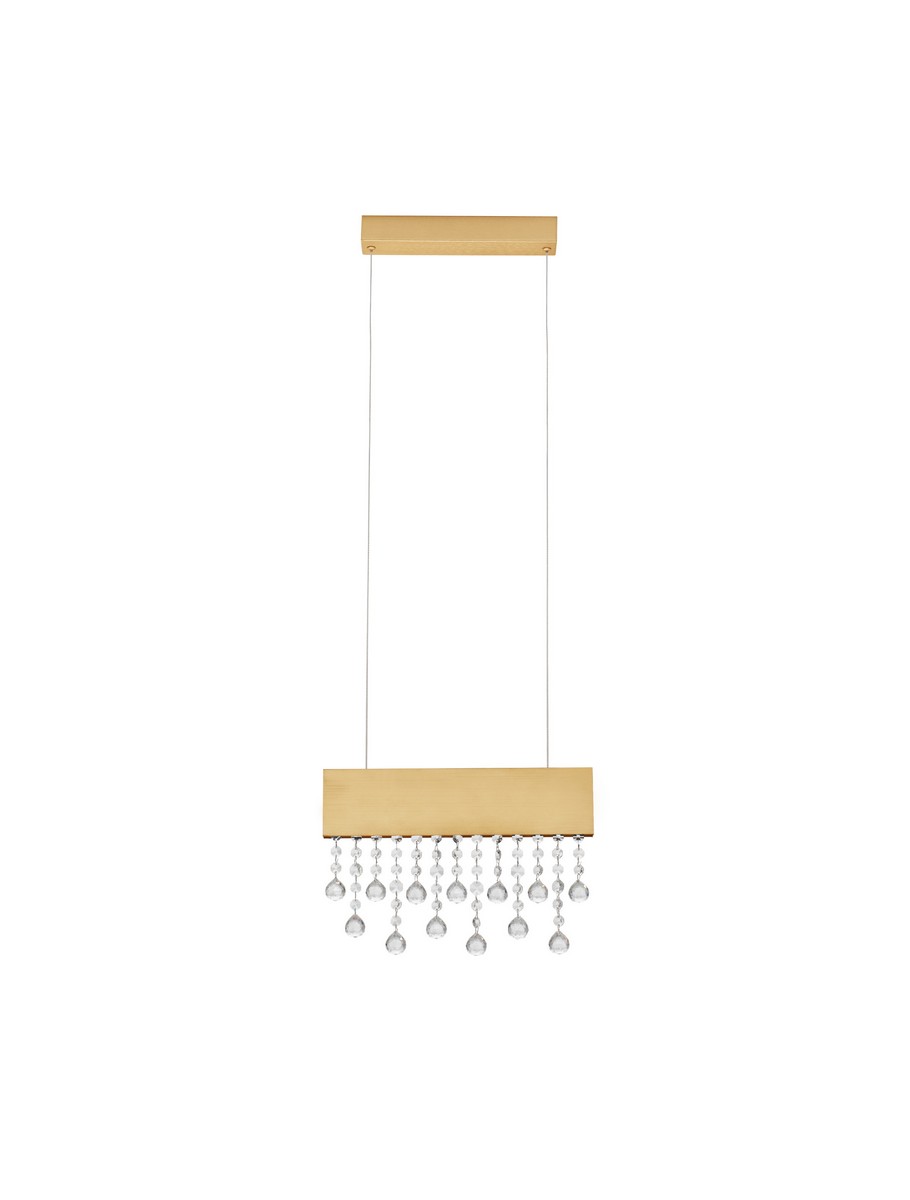 Luces Exclusivas OLEVIRA Lampa Wisząca LED 20W 1049lm 3500K stal/aluminium/kryształ złoty i odcienie złota LE45145