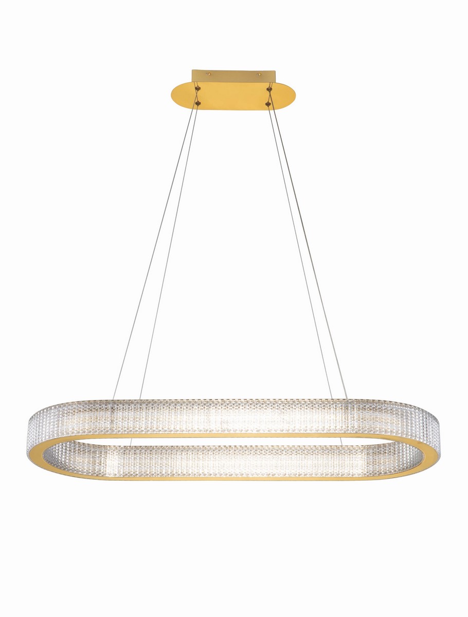 Luces Exclusivas YOTAU Lampa Wisząca LED 70W 5444lm 3000K stal/aluminium/akryl złoty i odcienie złota LE44730