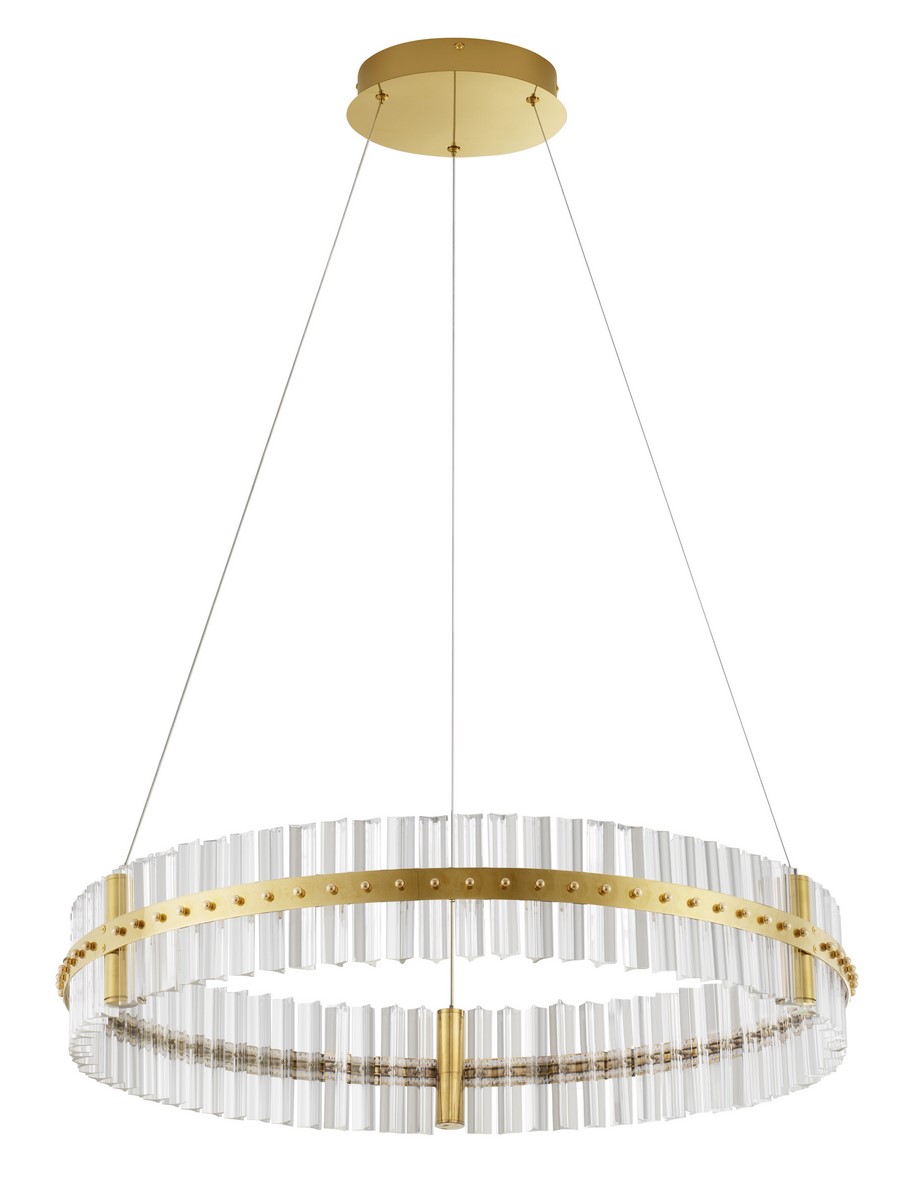 Luces Exclusivas MAYO Lampa Wisząca LED 56W 6339lm 3500K stal/szkło złoty i odcienie złota LE44225
