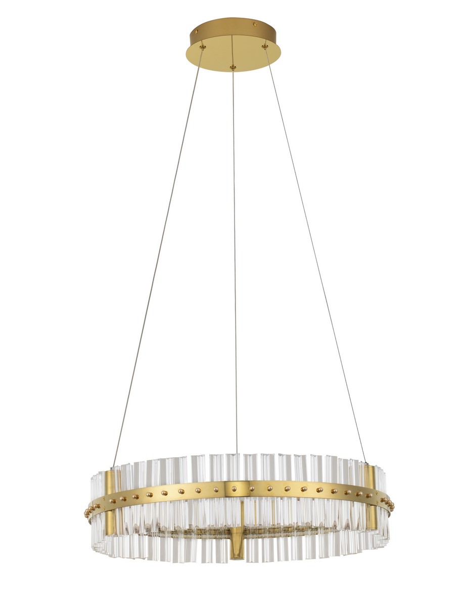 Luces Exclusivas MAYO Lampa Wisząca LED 45W 4679lm 3500K stal/szkło złoty i odcienie złota LE44224
