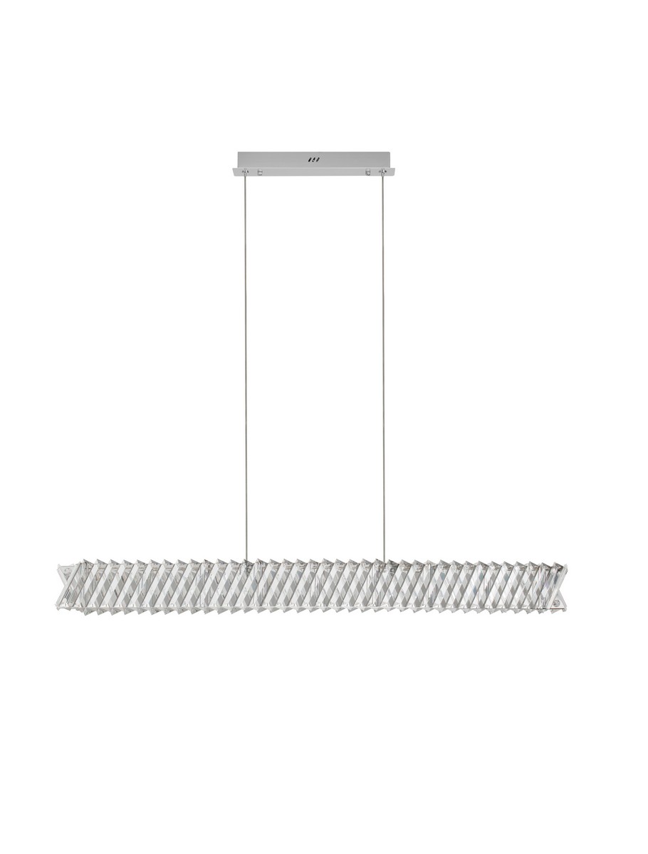 Luces Exclusivas CANLIRA Lampa Wisząca LED 28W 1960lm 3000K metal/kryształ szary i odcienie szarości LE45158