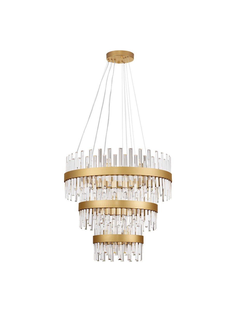 Luces Exclusivas CHOLULA Lampa Wisząca G9 metal/kryształ złoty i odcienie złota LE44723