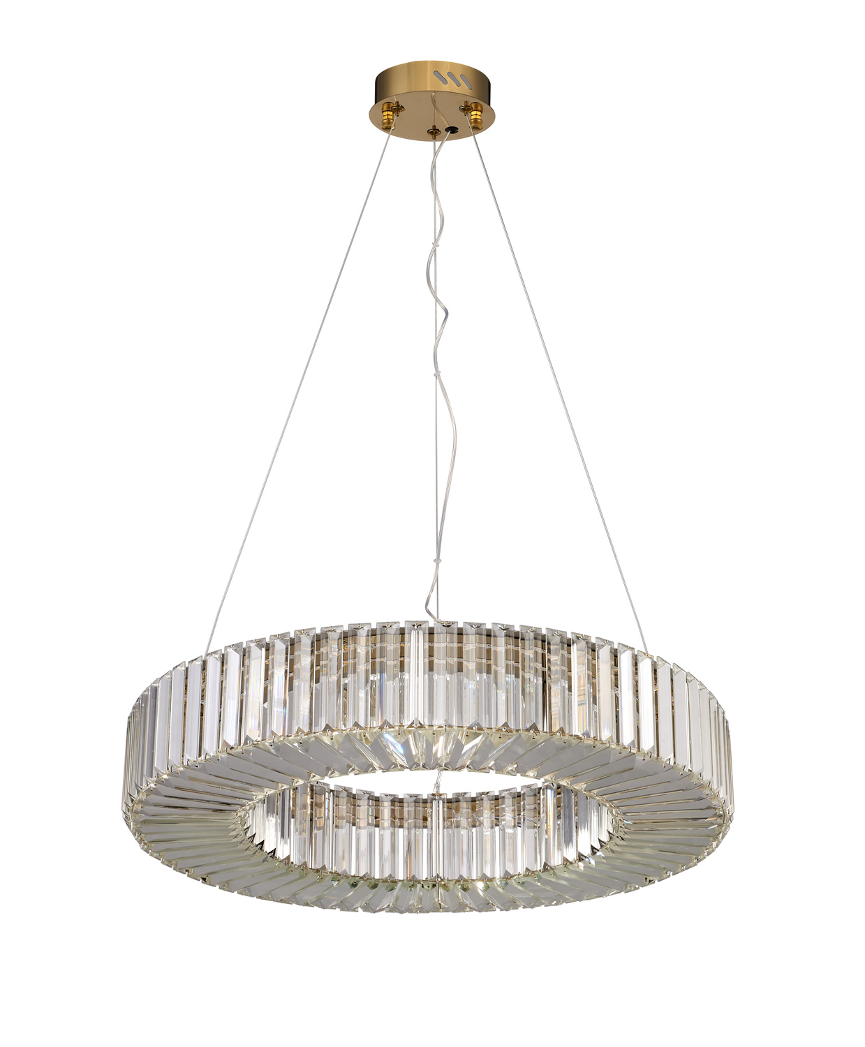 Step Into Design Lampa wisząca CRISTAL LED złota 60 cm ST-10625P-60