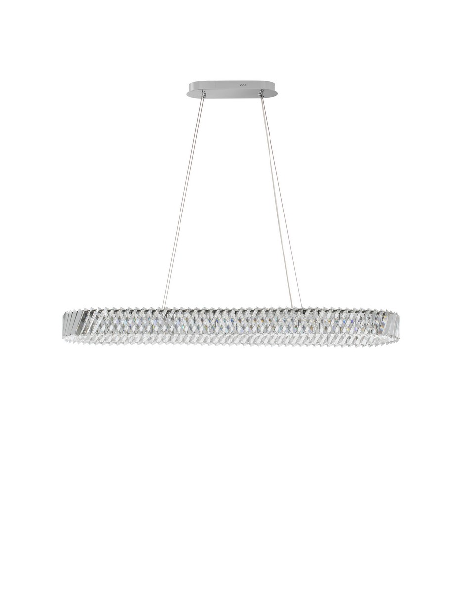 Luces Exclusivas CANLIRA Lampa Wisząca LED 82W 5740lm 3000K metal/kryształ szary i odcienie szarości LE45157
