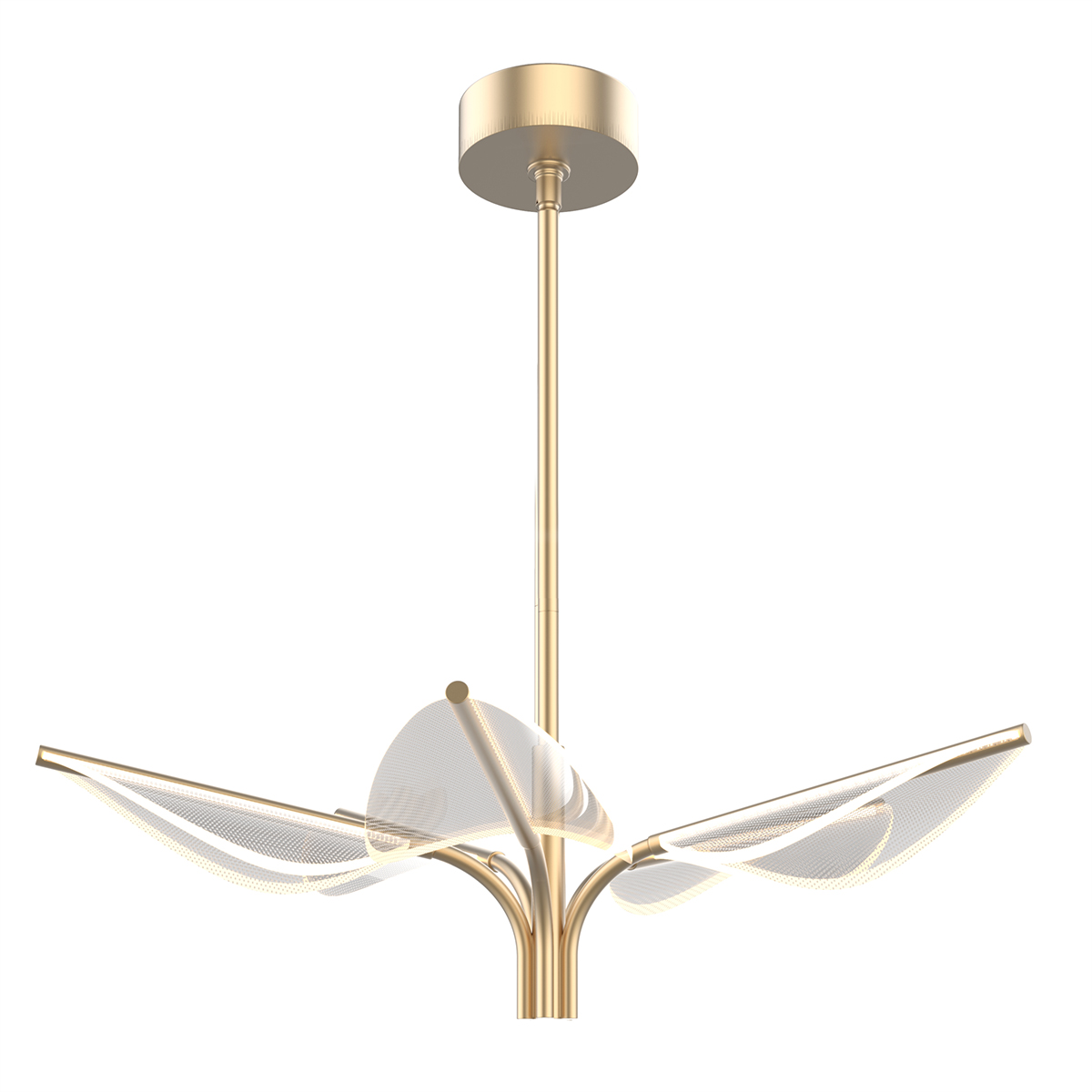 Quintiesse Mała lampa wisząca LED Floriana Naturalny mosiądz Elstead Lighting QN-FLORIANA-P-S-NBR