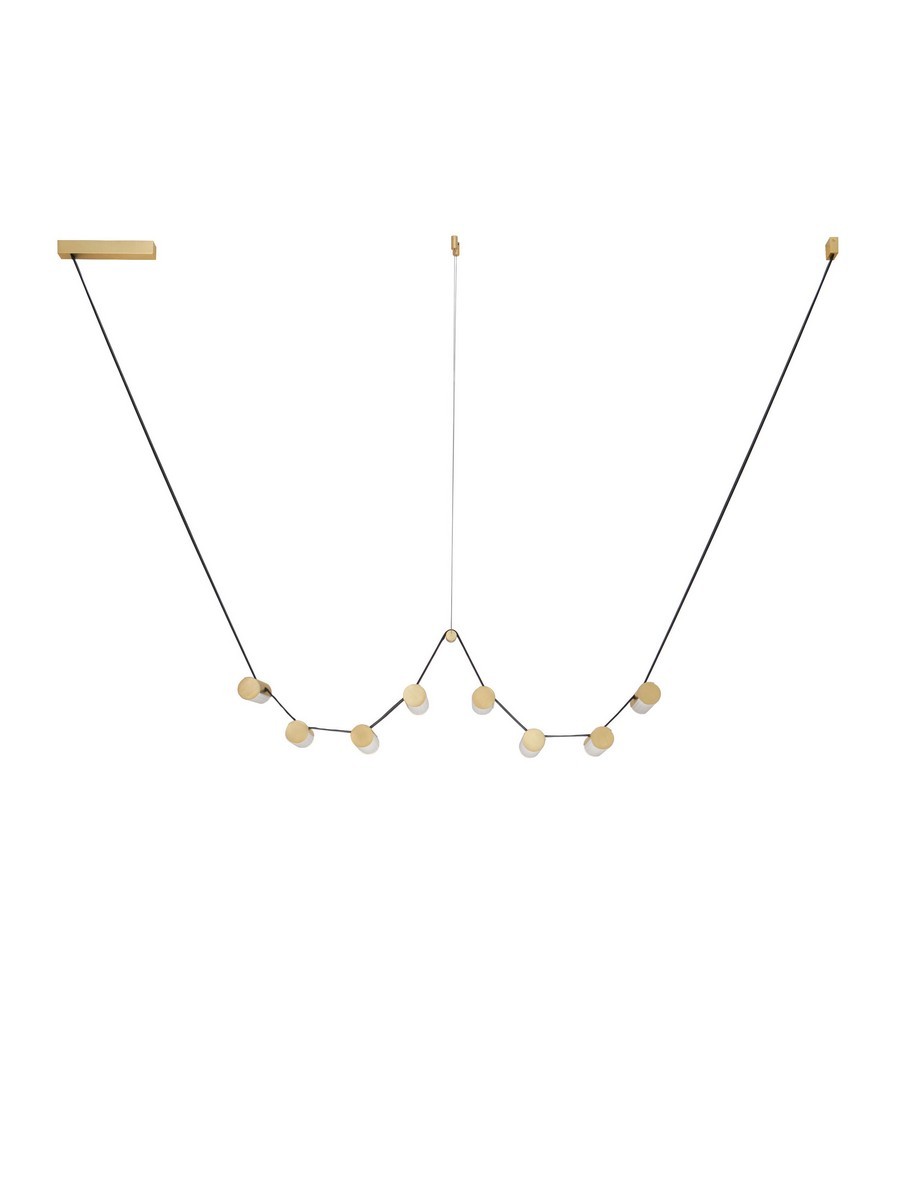 Luces Exclusivas ANTEQ Lampa Wisząca LED 31W 1705lm 3000K aluminium/szkło złoty i odcienie złota LE45823