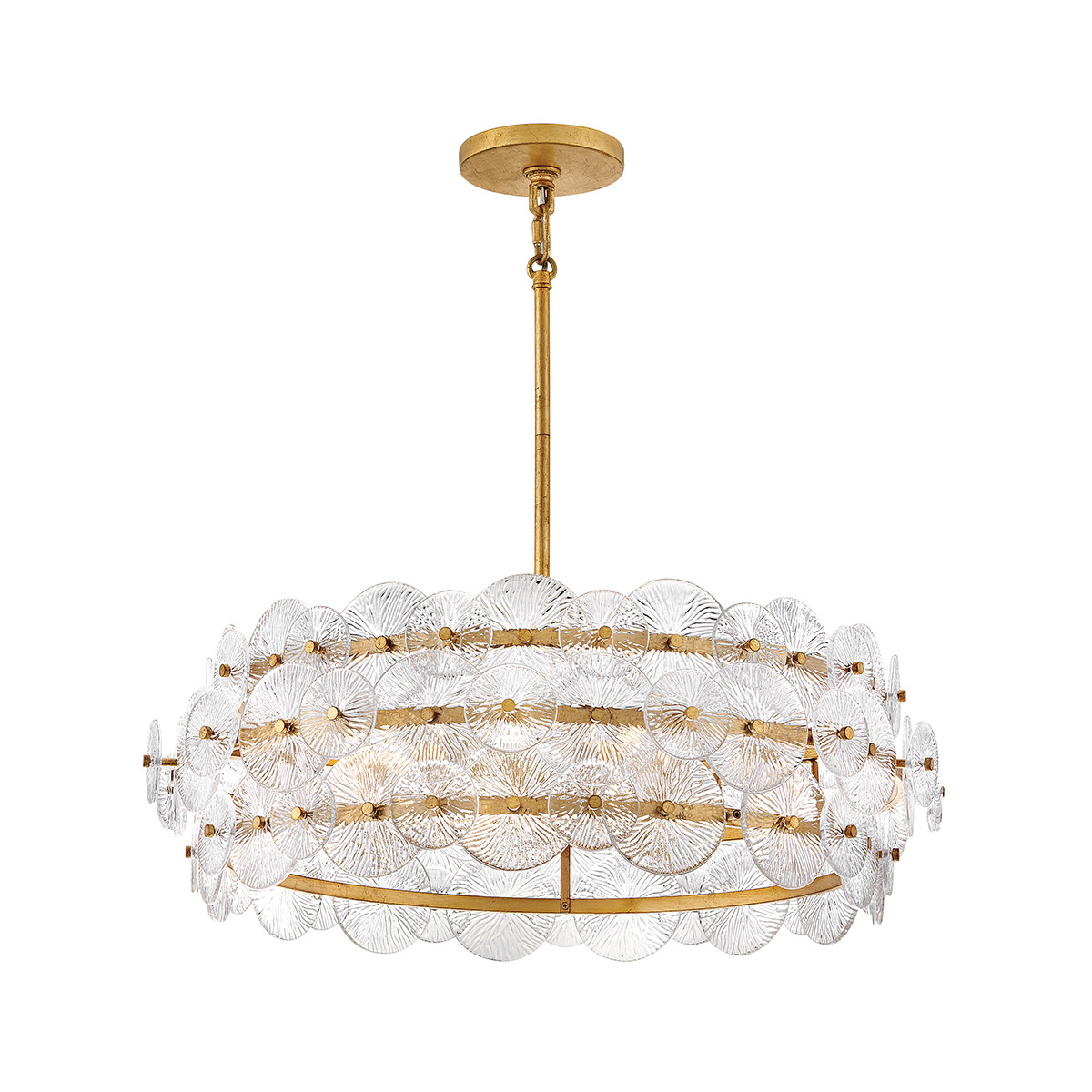 Quintiesse Żyrandol Rene 6 źródeł światła Przecierany mosiądz Elstead Lighting QN-RENE-6P-DSB