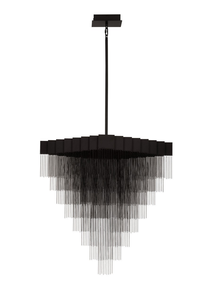Luces Exclusivas ARDALES Lampa Wisząca LED 80W 1564lm 3000K stal/aluminium czarny LE45832
