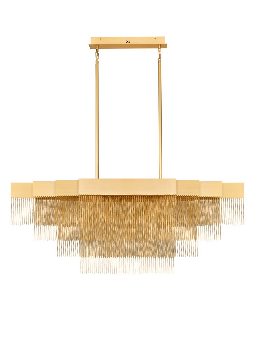 Luces Exclusivas ARDALES Lampa Wisząca LED 46W 411lm 3000K stal/aluminium złoty i odcienie złota LE45838