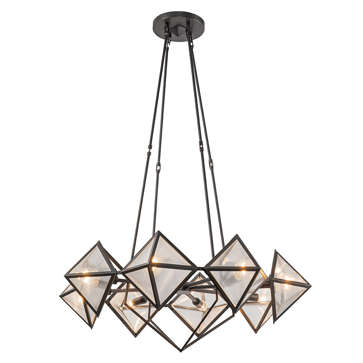 Quintiesse Żyrandol Cairo 8 źródeł światła Miejski brąz Elstead Lighting QN-CAIRO8-UBZ-CR
