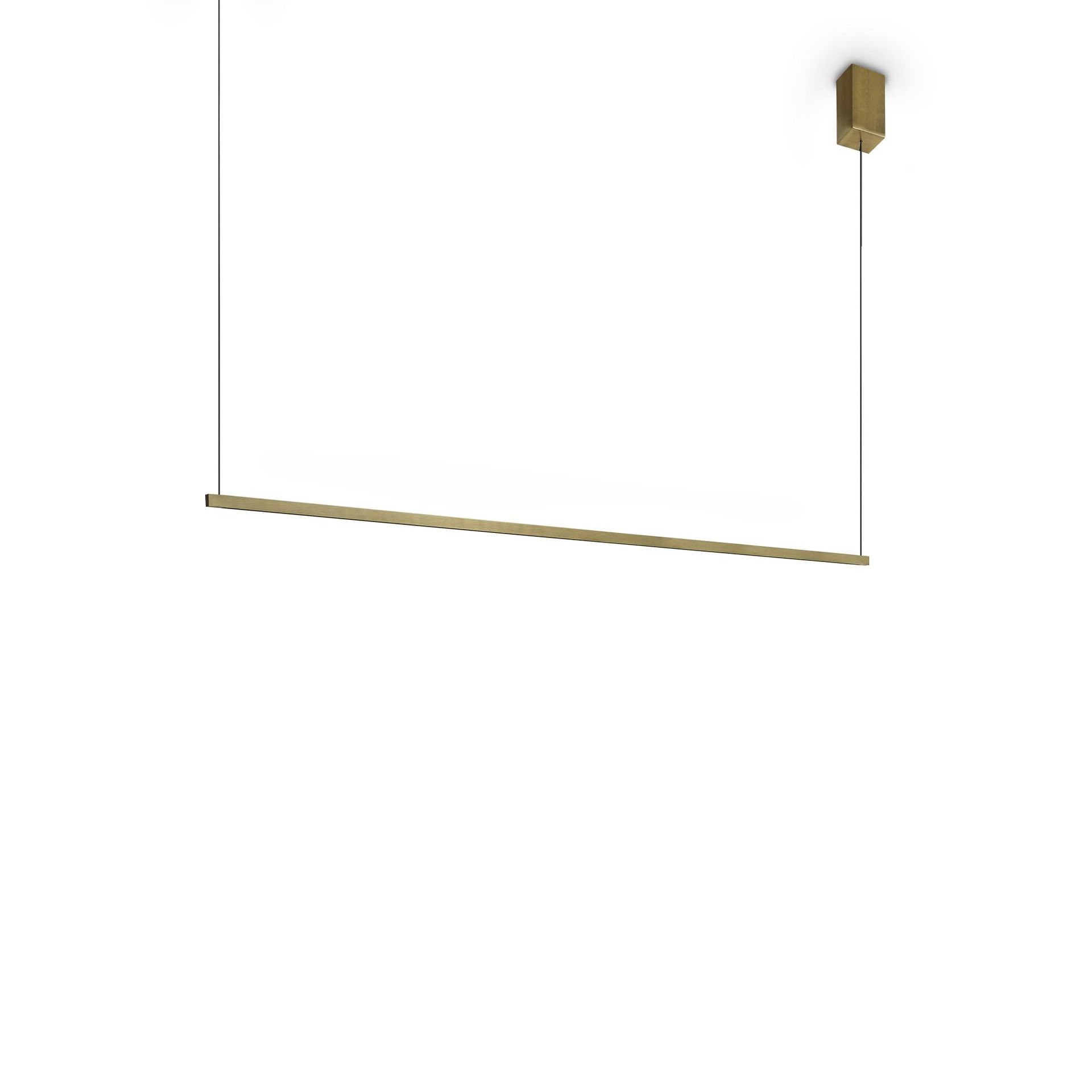 Ideal Lux Lampa Wisząca ESSENCE SP SQUARE OTTONE 3000K Mosiądz 371856