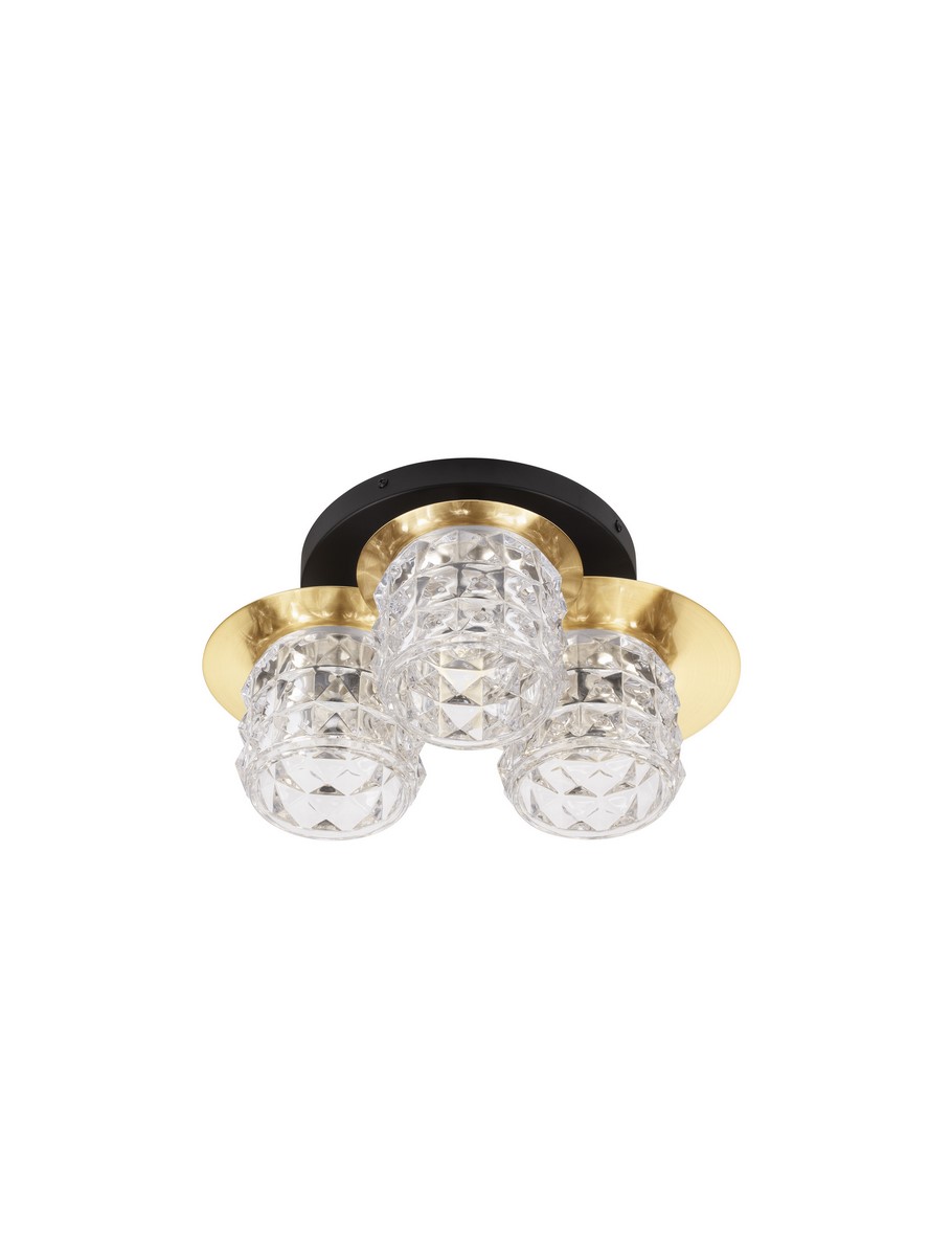 Luces Exclusivas BAMOA Sufitowa Nowoczesna złoty i odcienie złota 3xE14 max 5W LE43422