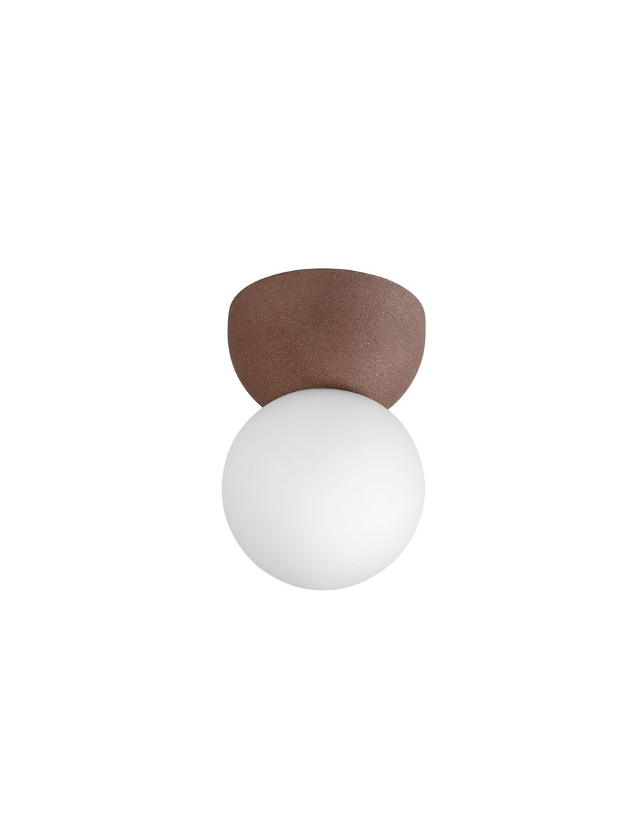 Luces Exclusivas TROSILA Lampa Sufitowa ø 8cm G9 beton/szkło opalowe czerwony LE45295