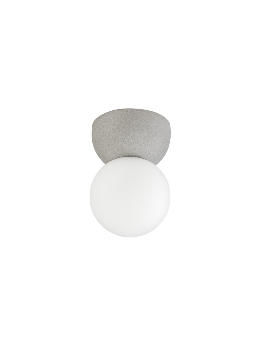 Luces Exclusivas TROSILA Lampa Sufitowa ø 8cm G9 beton/szkło opalowe szary i odcienie szarości LE45294