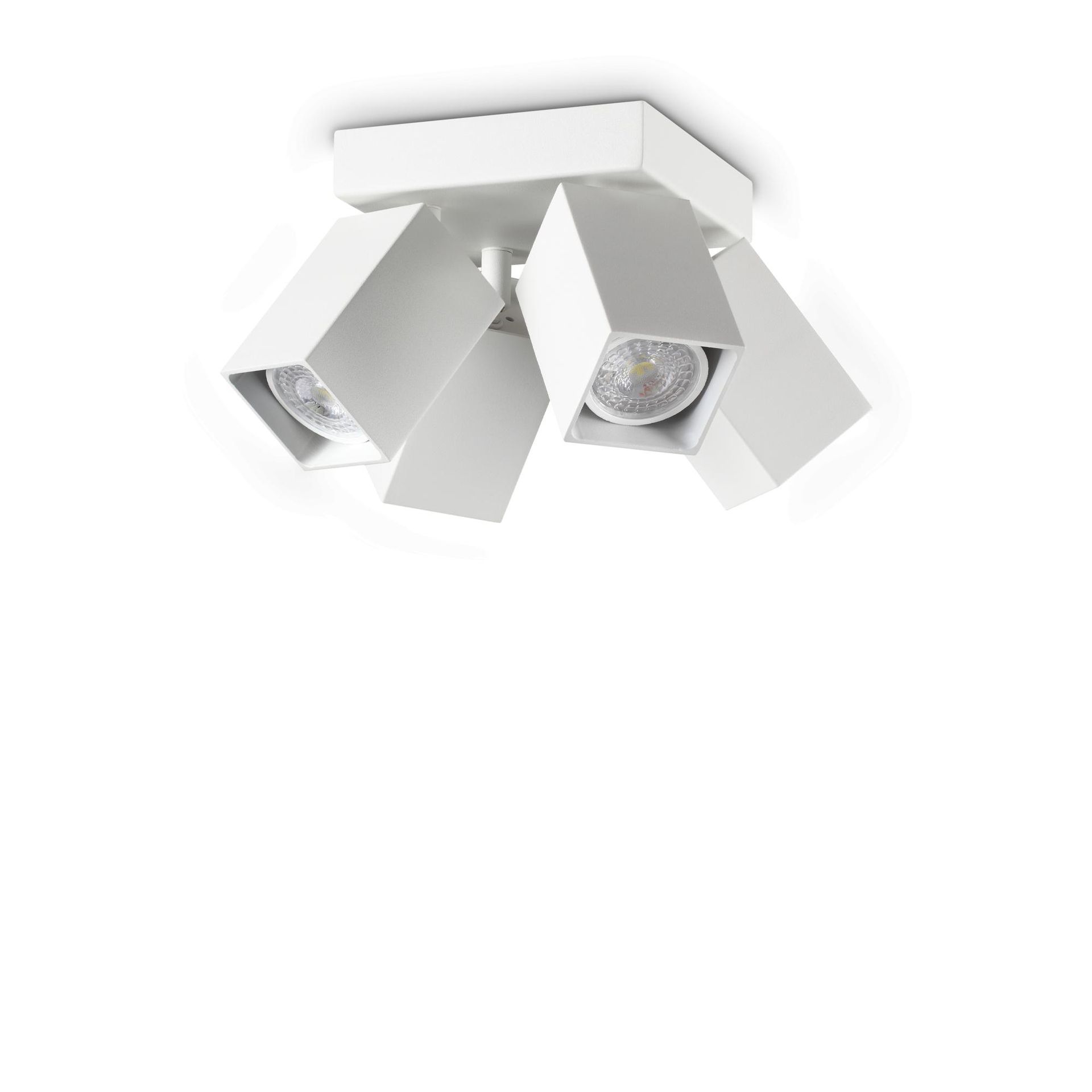 Ideal Lux Lampa Sufitowa DYNAMITE PL4 SQUARE BIANCO Biały 367446