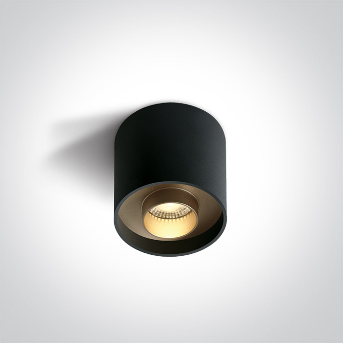 One Light KORFEZ D sufitowa 8W 3000K czarny 12108D/B/W