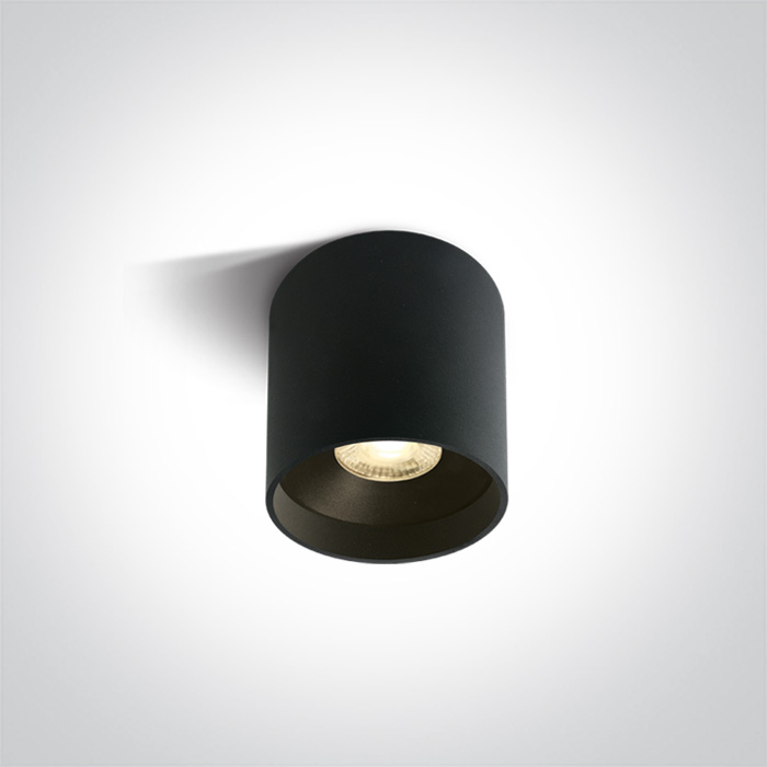 One Light KARAS sufitowa 8W 3000K-3500K-4000K czarny 12108C/B/V
