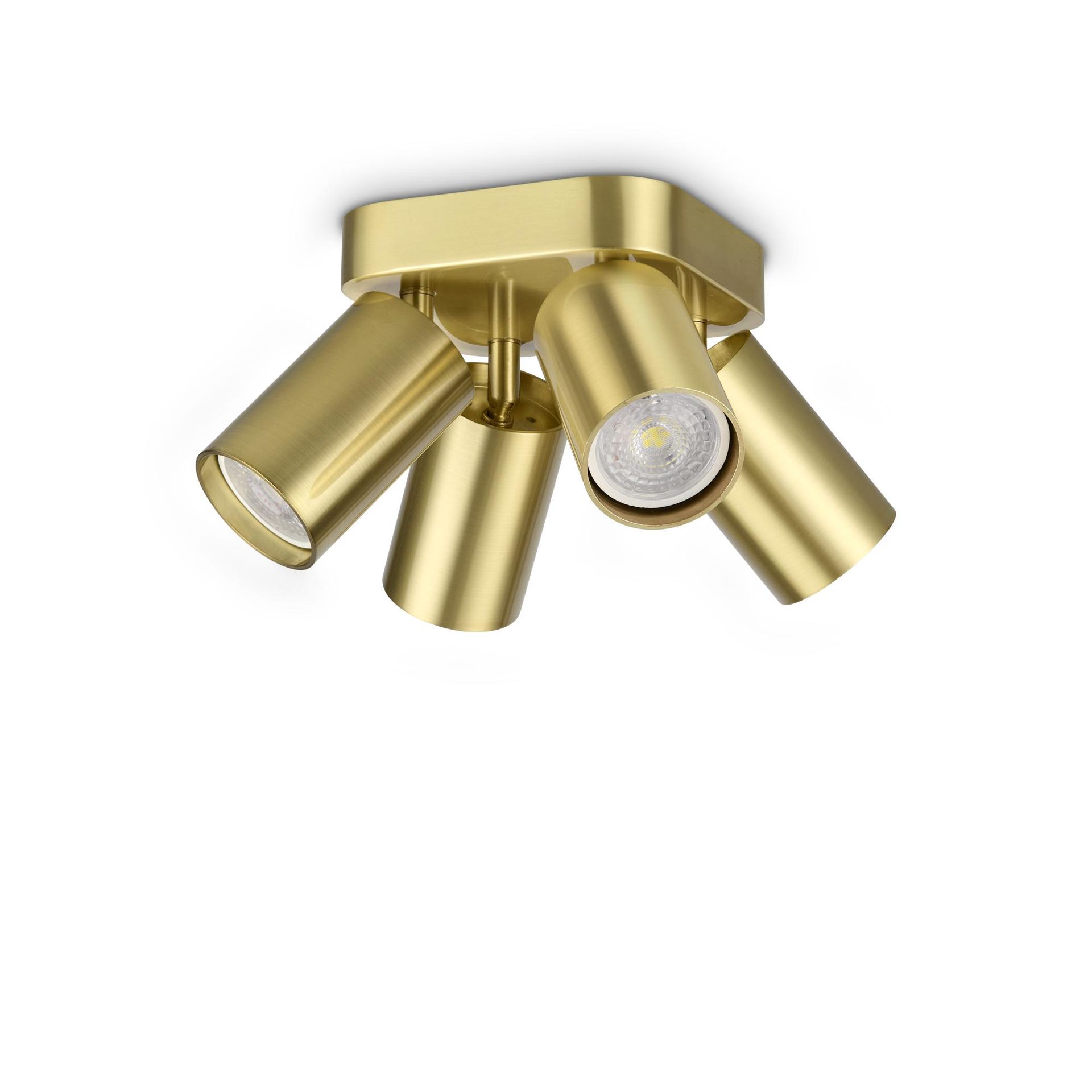 Ideal Lux Lampa Sufitowa DYNAMITE PL4 ROUND OTTONE Mosiądz 371306
