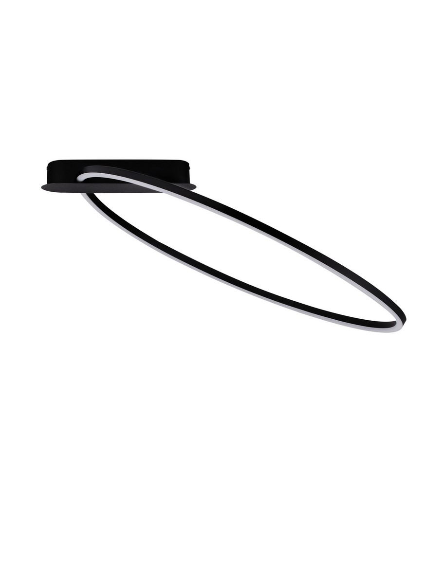 Luces Exclusivas COMARAPA Lampa Sufitowa LED 30W 1250lm 3000K stal/aluminium/silikon czarny LE44673