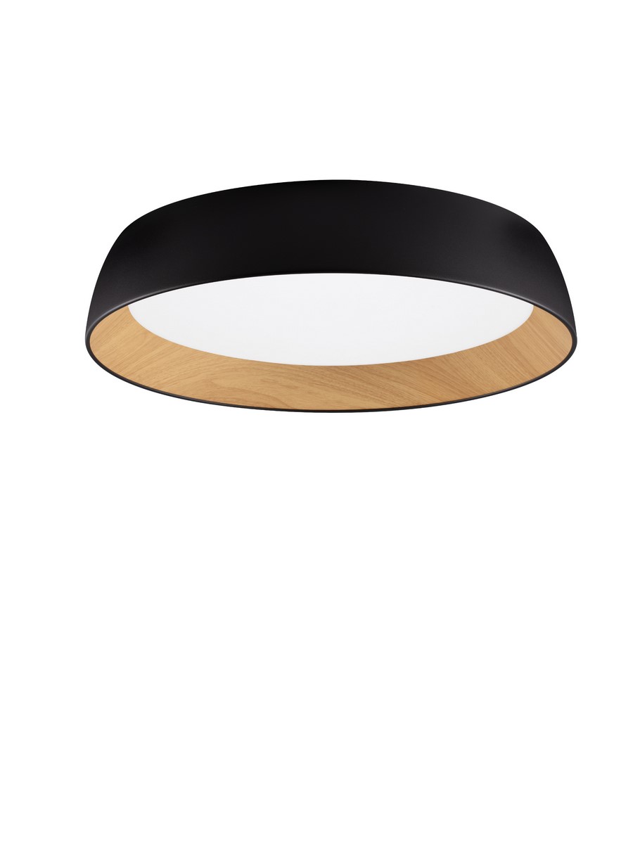 Luces Exclusivas CARACOLLO Lampa Sufitowa LED 50W 4201lm 3000K aluminium/ametal/akryl czarny LE44809