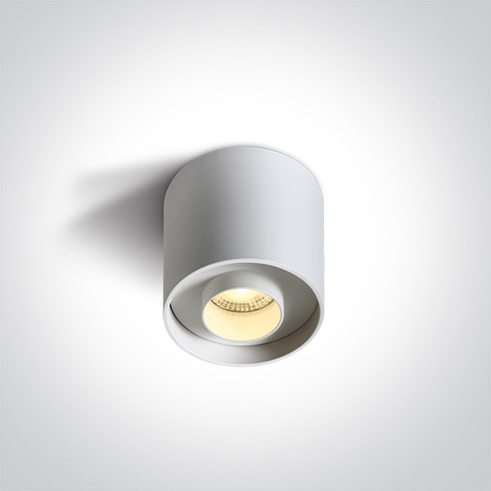 One Light KORFEZ D sufitowa 8W 3000K biały 12108D/W/W