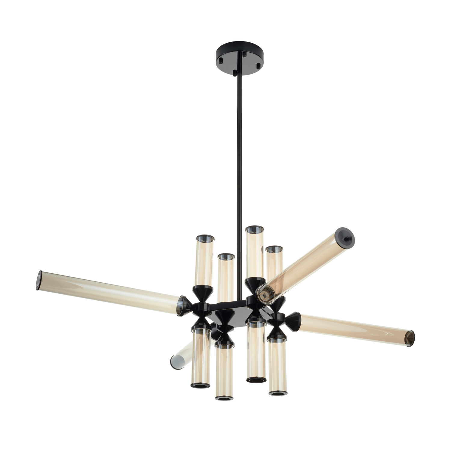 Step Into Design Lampa wisząca QUADRO-12 LED bursztynowe szklane klosze RH115-12P amber