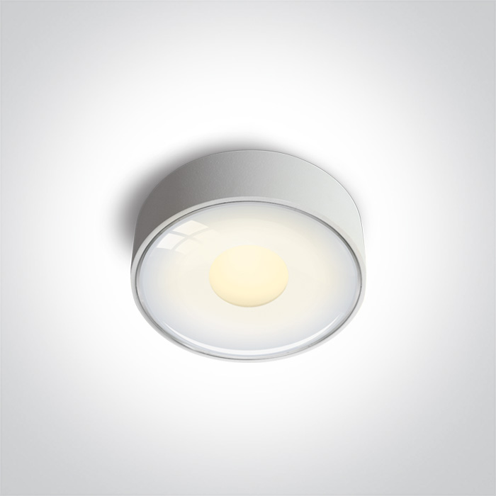 One Light BAZYLA sufitowa 6W 2700K-3300K-4000K Triac biały IP65 67484/W/W