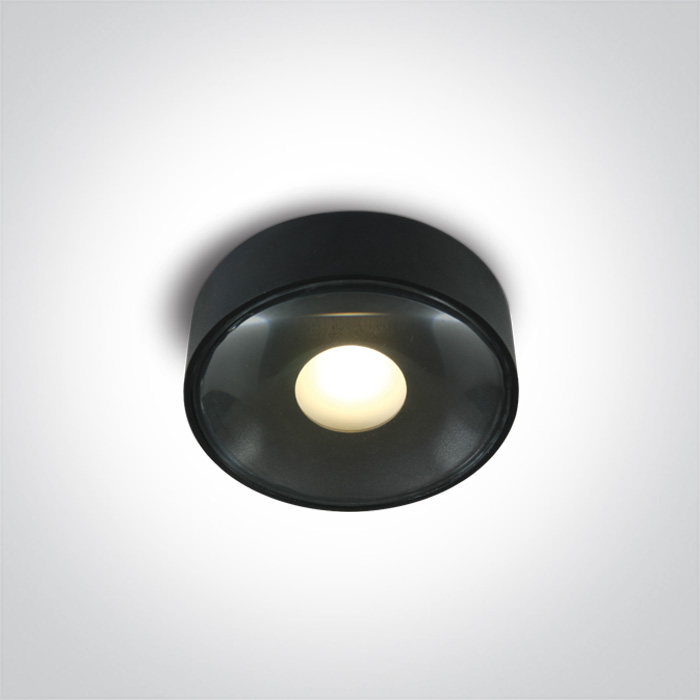 One Light BAZYLA sufitowa 6W 2700K-3300K-4000K Triac czarny IP65 67484/B/W