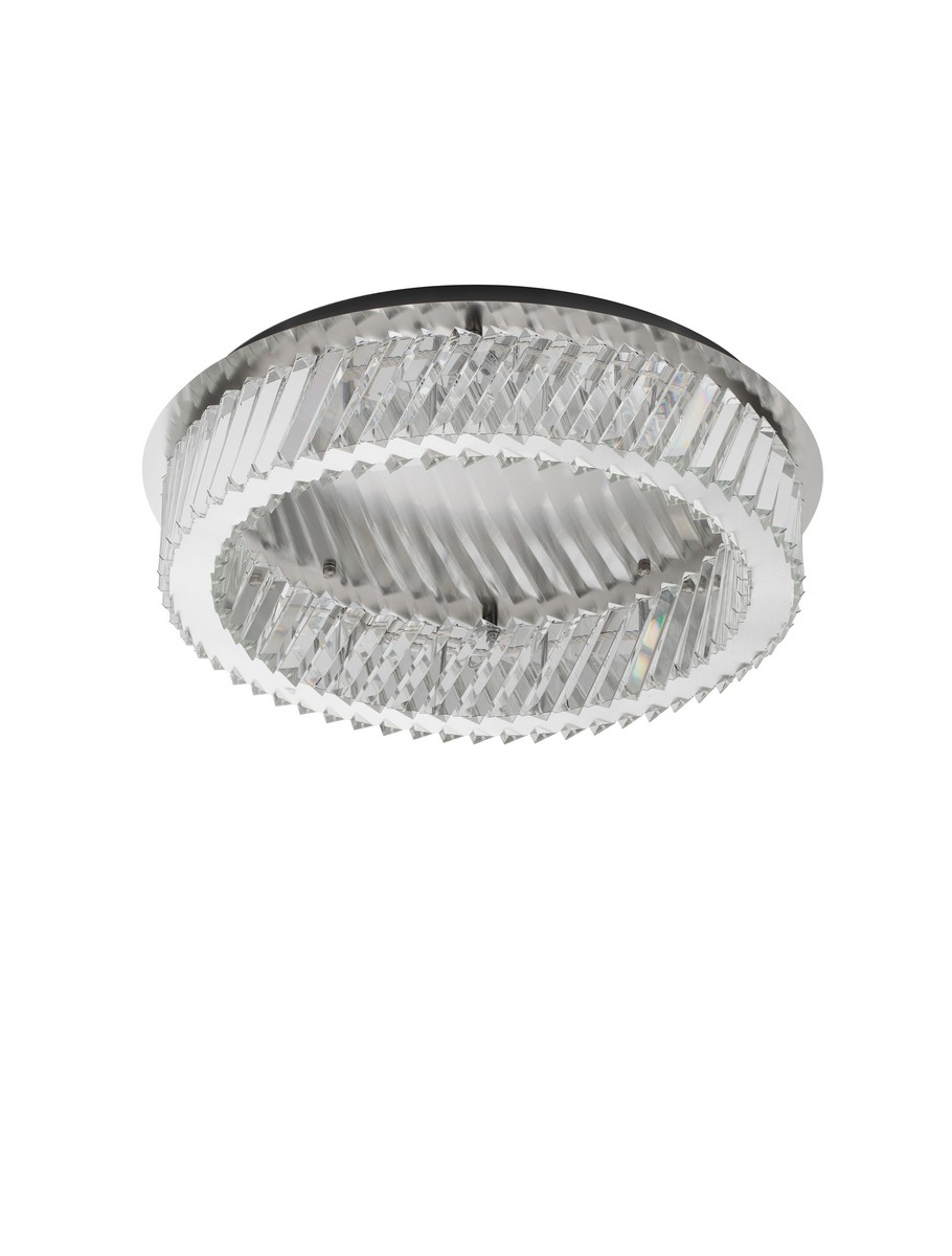 Luces Exclusivas CANLIRA Lampa Sufitowa ø 53cm LED 40W 2800lm 3000K metal/kryształ szary i odcienie szarości LE45160