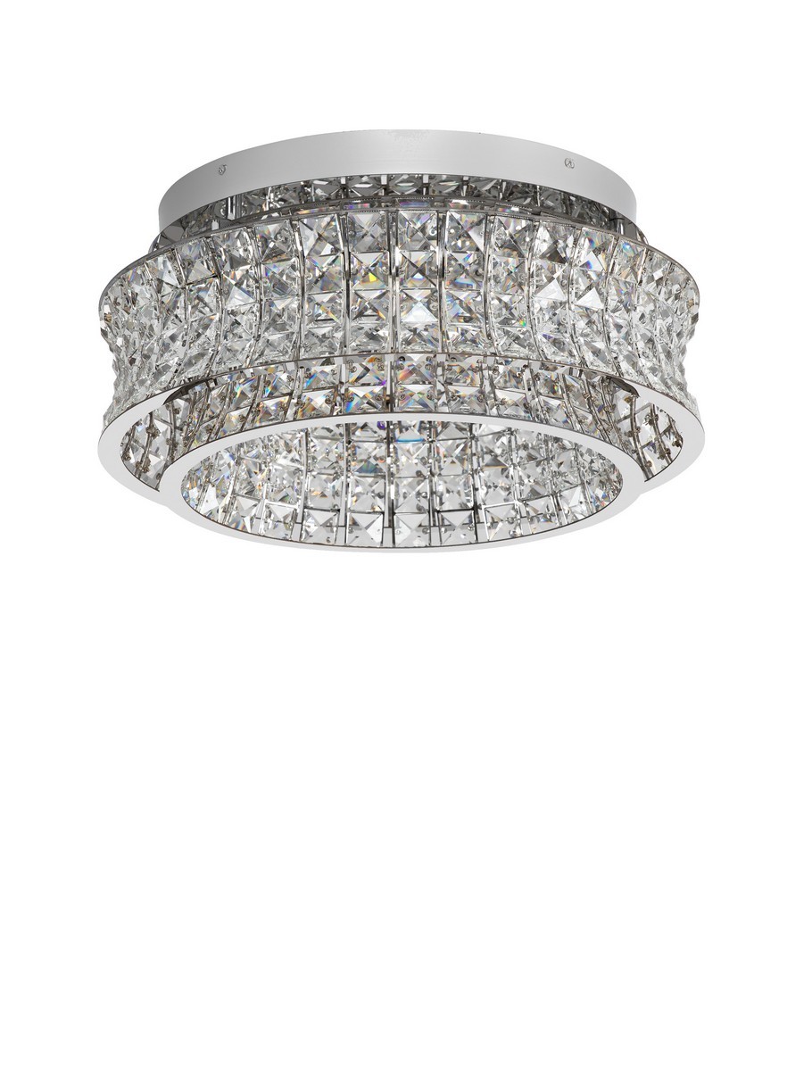 Luces Exclusivas ARONA Lampa Sufitowa LED 46W 3465lm 3500K stal/kryształ szary i odcienie szarości LE45862