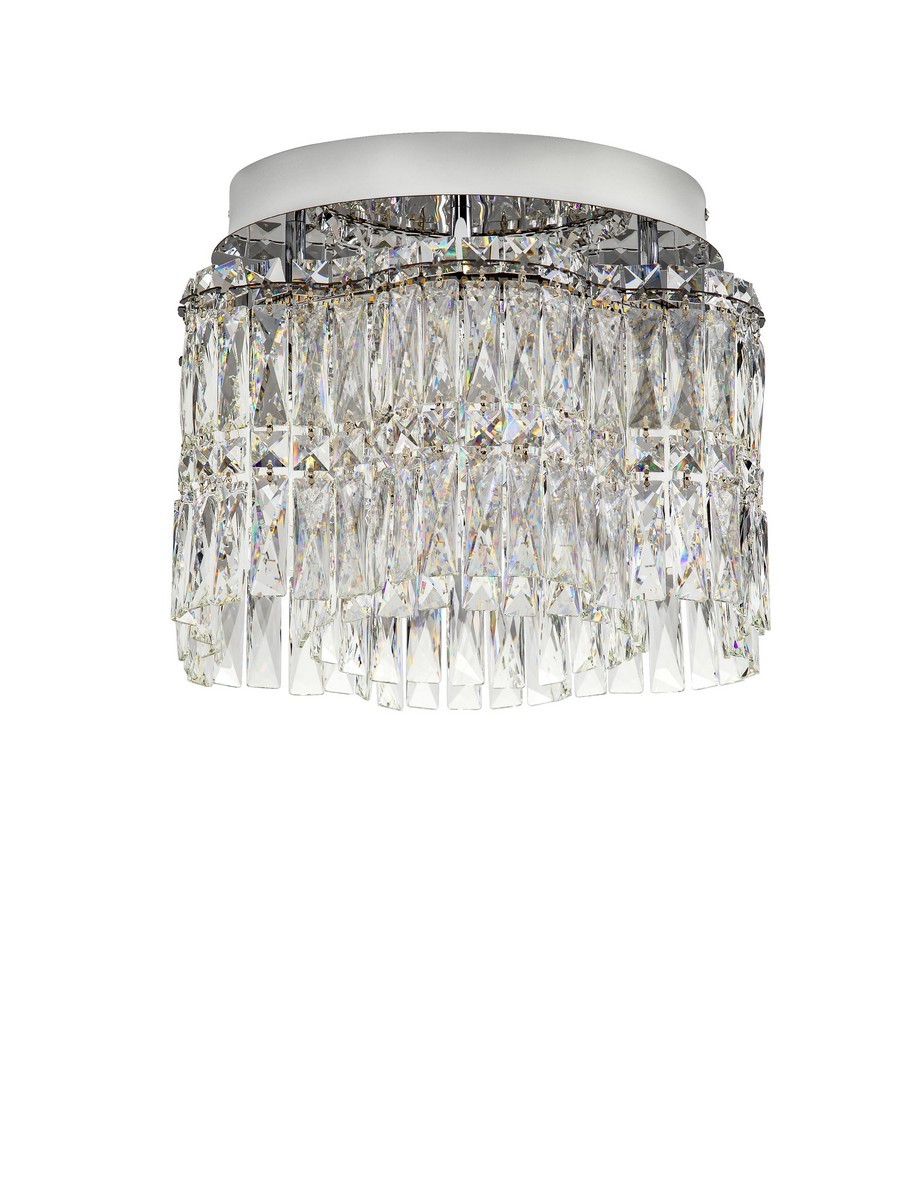 Luces Exclusivas ARIZA Lampa Sufitowa LED 28W 1680lm 3500K stal/kryształ szary i odcienie szarości LE45850