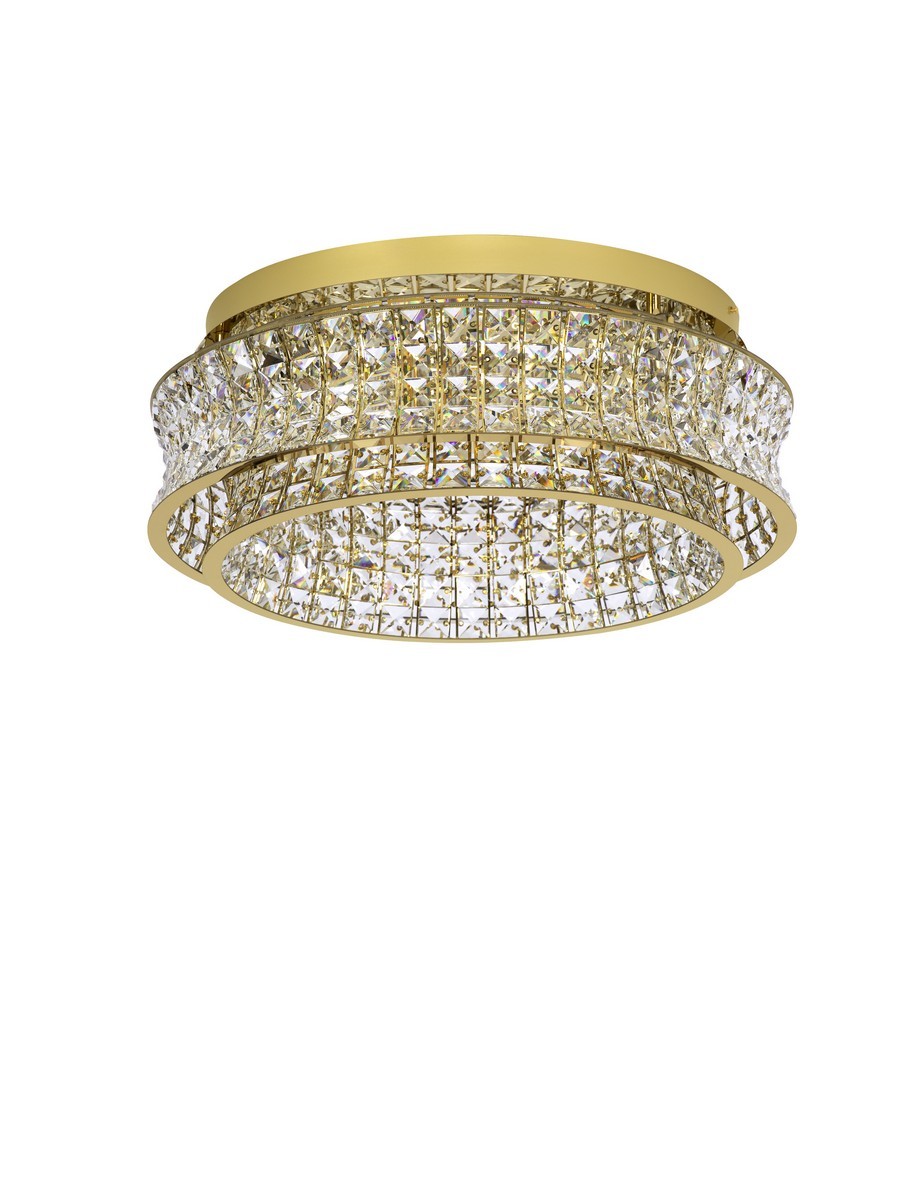 Luces Exclusivas ARONA Lampa Sufitowa LED 56W 4120lm 3500K stal/kryształ złoty i odcienie złota LE45861