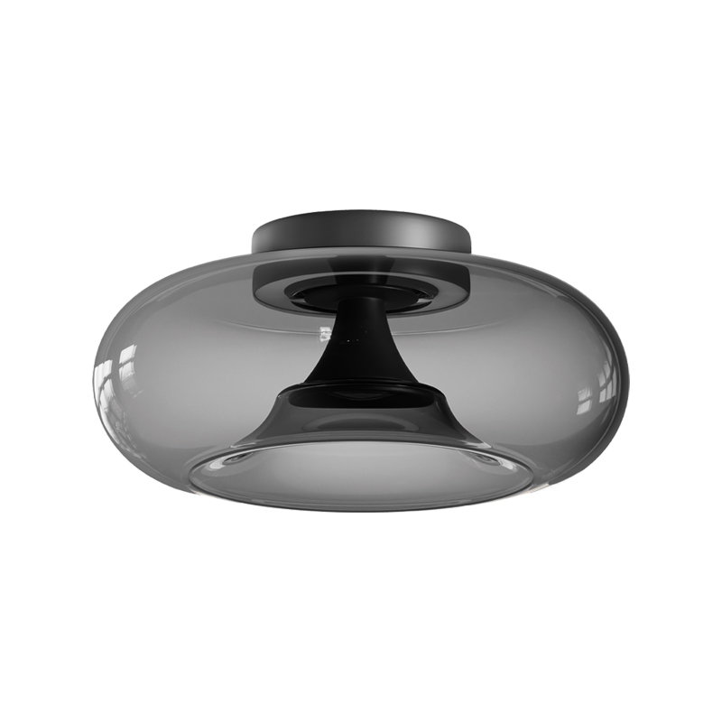 Zambelis Sufitowa LED 30W 2700K 3000K Triac Czarny Mat Szkło Dymione 25279