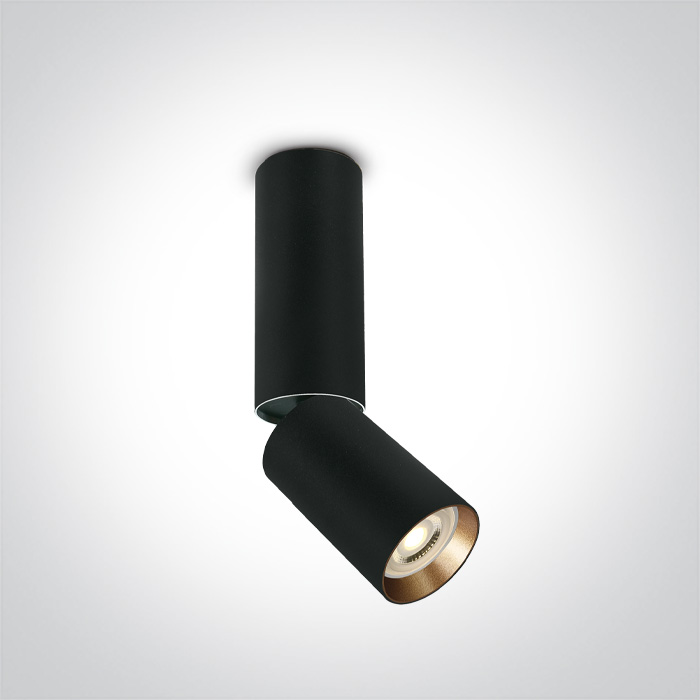 One Light ELATOS EA sufitowa 10W GU10 czarny 65105EA/B