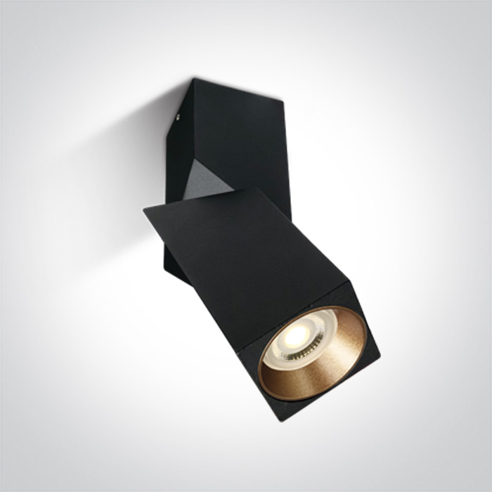 One Light DAVOS E6 sufitowa 10W GU10 czarny 12105E6/B