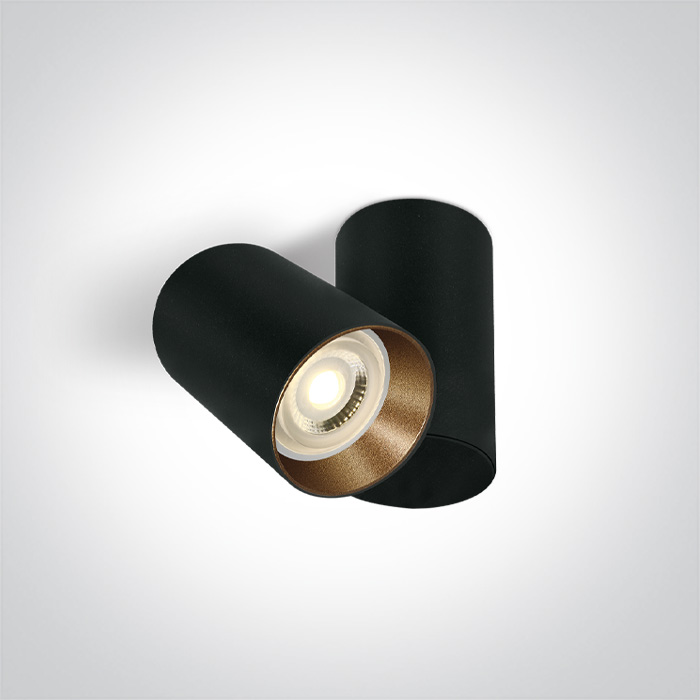 One Light ELATOS E sufitowa 10W GU10 czarny 65105E/B