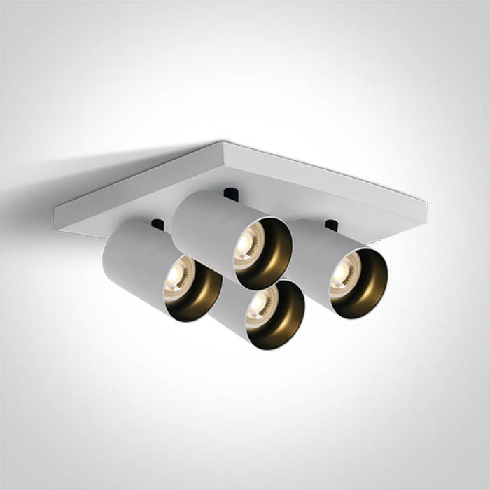 One Light ELATOS 4 sufitowa 4x10W GU10 biały 65405N/W