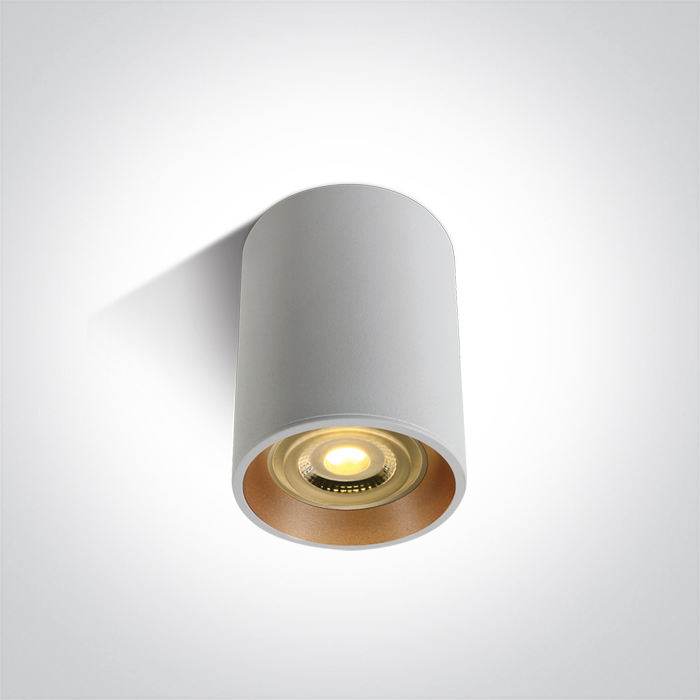 One Light LAWRIO sufitowa 10W GU10 biały-mosiężny 12105AL/W/BS