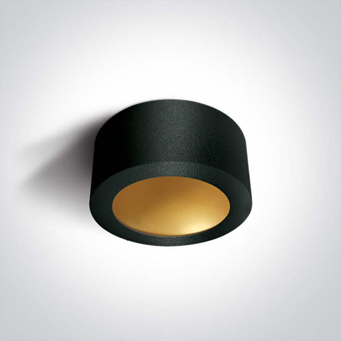 One Light OLTU 2 sufitowa 16W 3000K czarny-mosiężny 12116FD/B/BS
