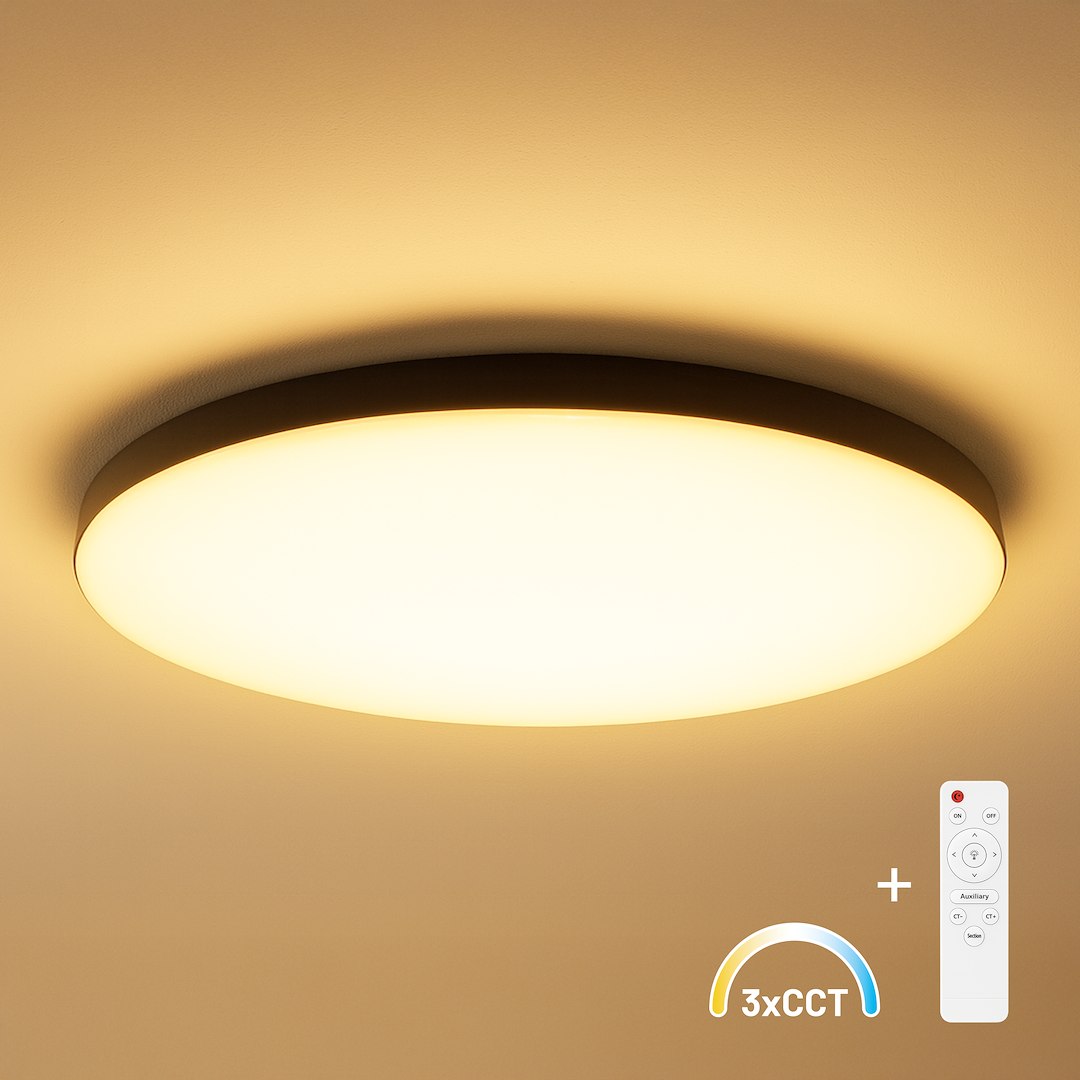 Milagro Plafon Siena Czarny 80W LED Ø750 mm + pilot ML1834