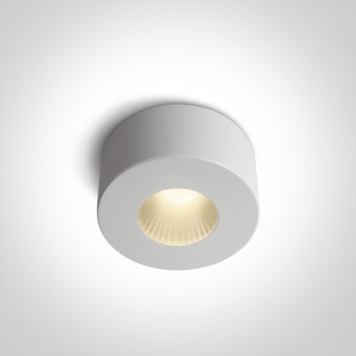One Light Stylowa lampa LED sufitowa biała Polijiros 12107/B/W