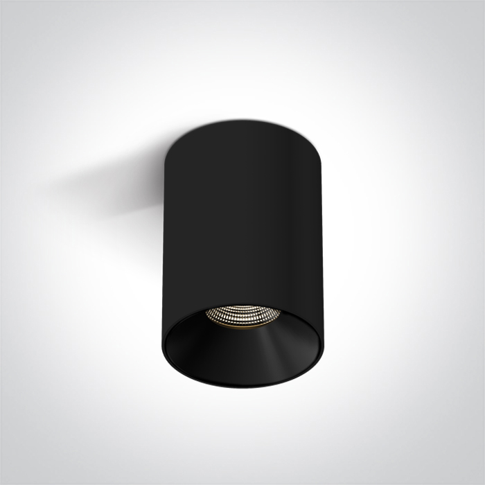 One Light BASTIA 1 sufitowa 7W 3000K Triac czarny 12107R/B/W