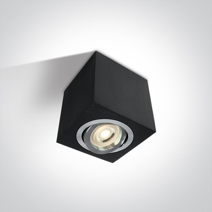 One Light Lampa sufitowa czarna Langadas 12105AC/AL