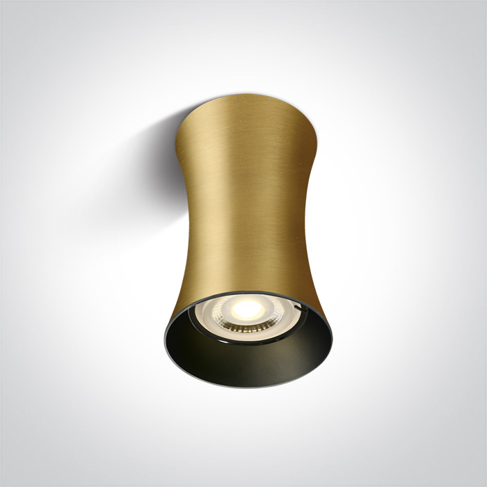 One Light MARDIN F sufitowa 10W GU10 szczotkowany mosiężny 12105F/BBS